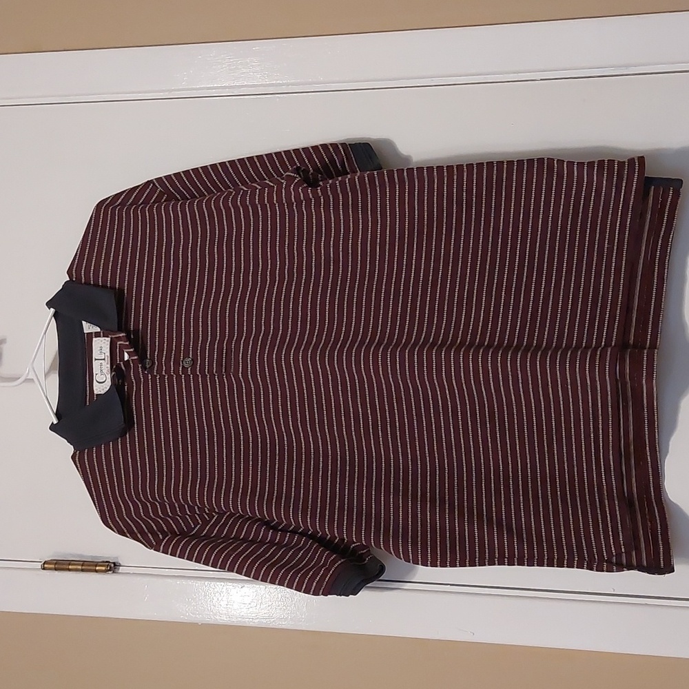Cypress Links striped pattern golf shirt